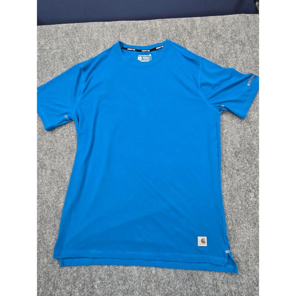 Carhartt Force T Shirt Mens M Blue Relaxed Fit Workwear Performance Tee